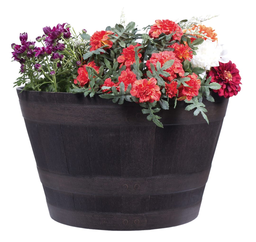 Southern Patio 20.5-in. Bourbon Planter, Antique Red