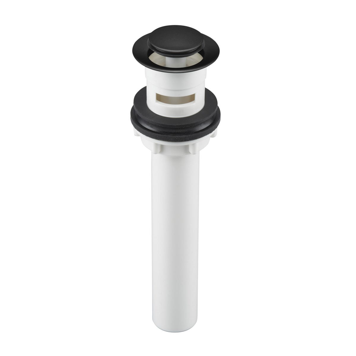 Plastic pop-up drain with over flow