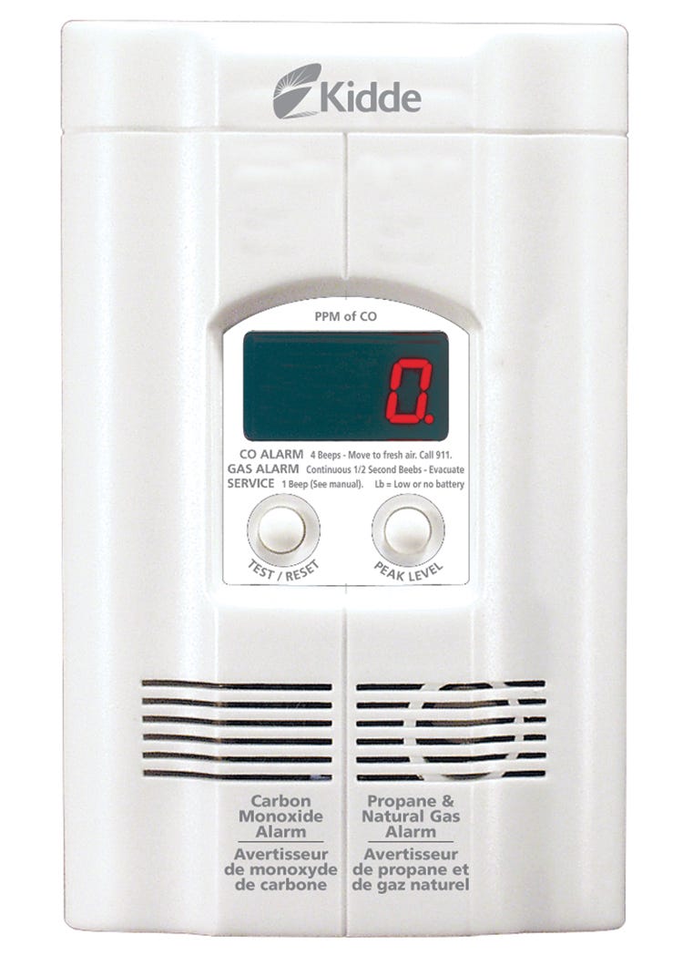 Plug-in carbon monoxide alarm  / propane /  natural gas