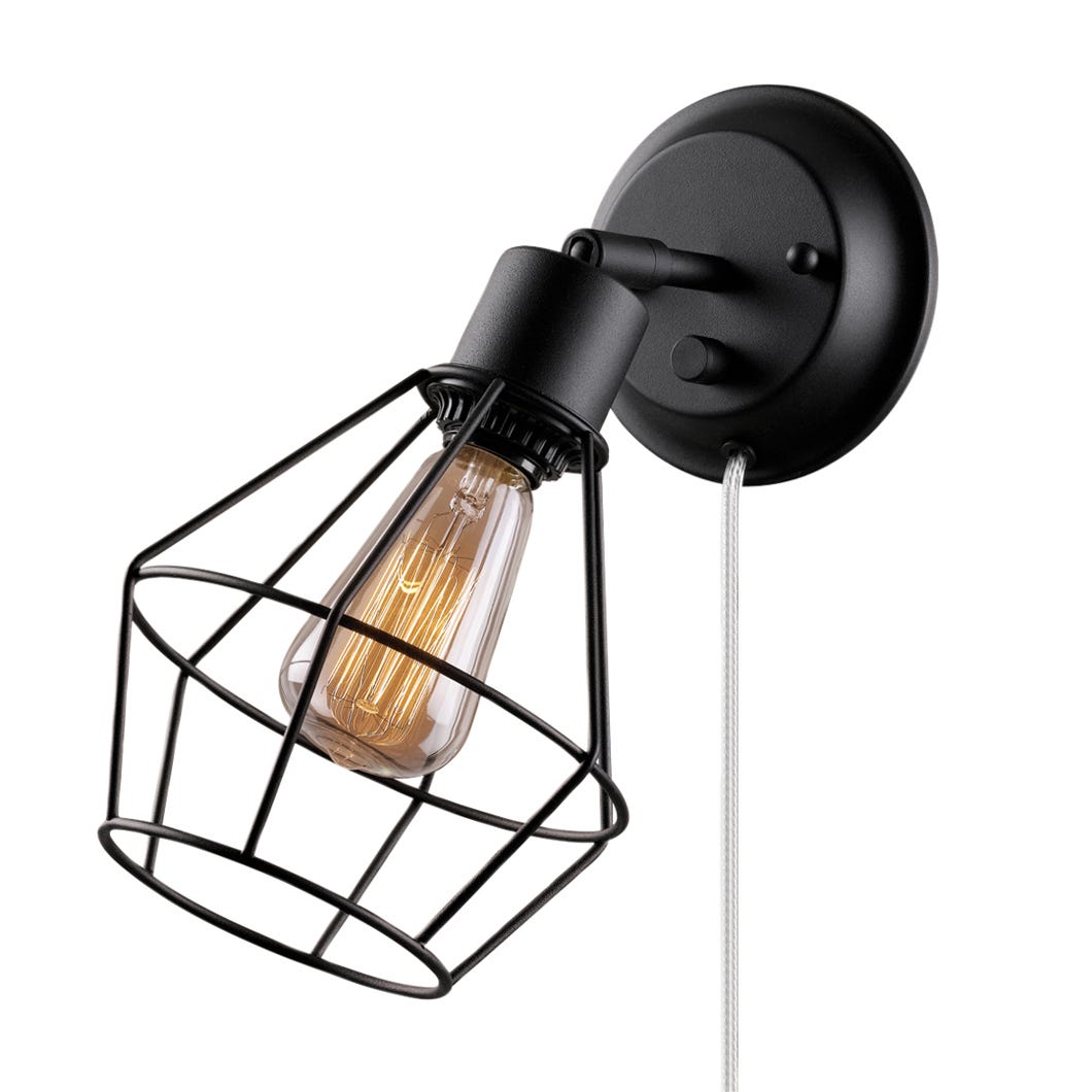 Plug-in wall sconce