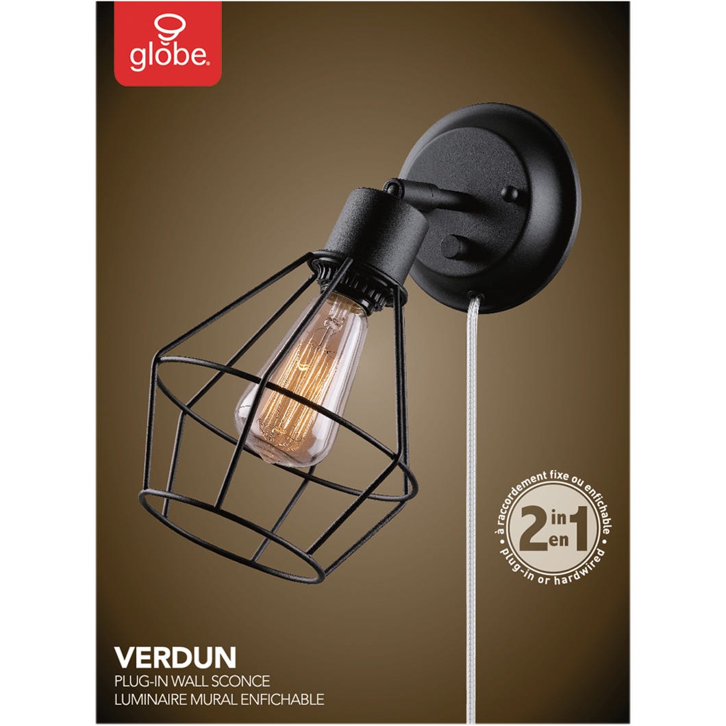 Plug-in wall sconce