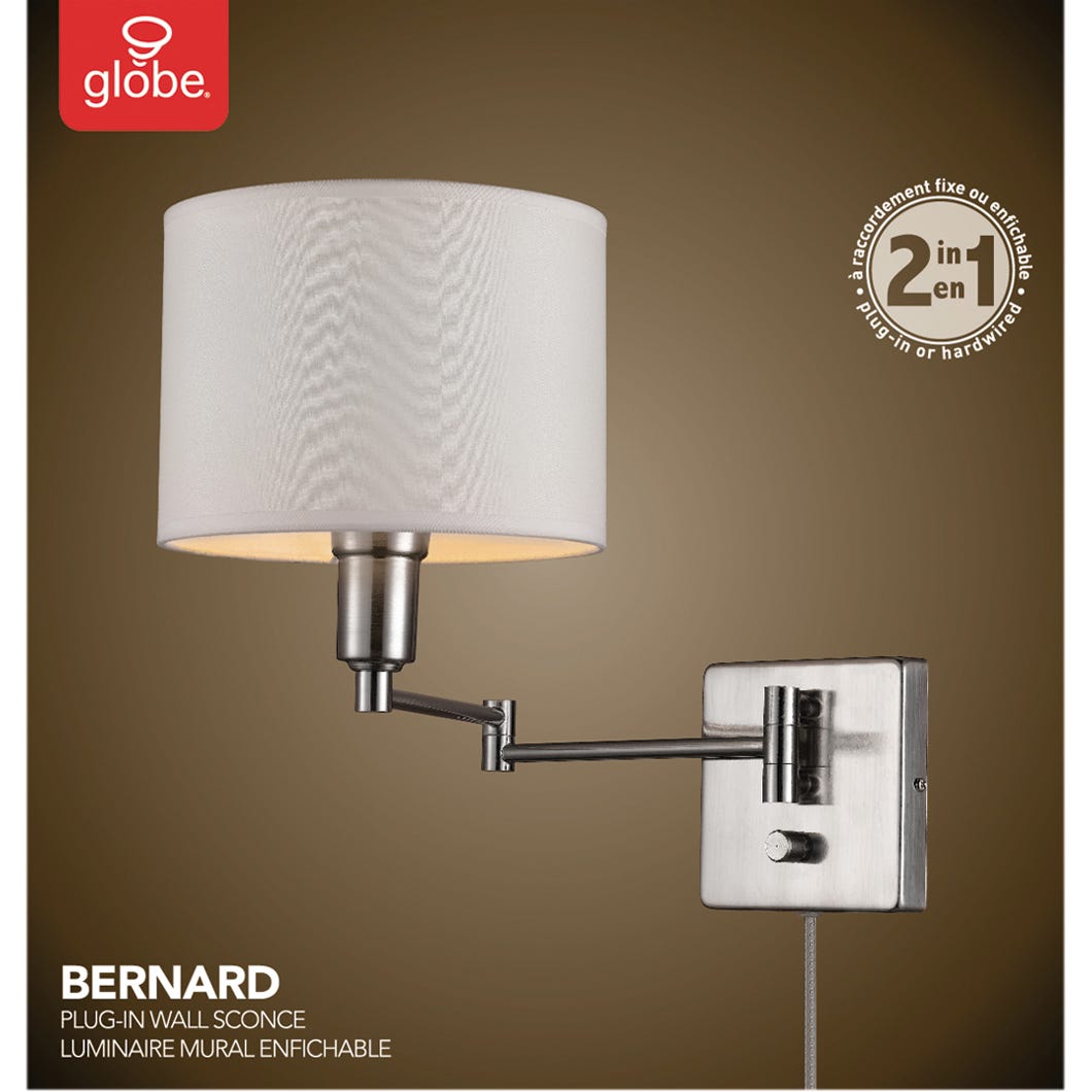 Plug-in wall sconce