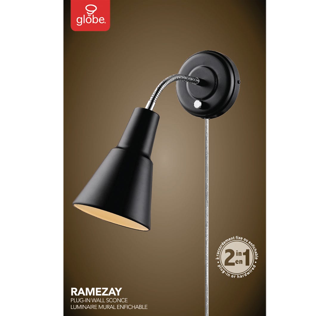 Plug-in wall sconce