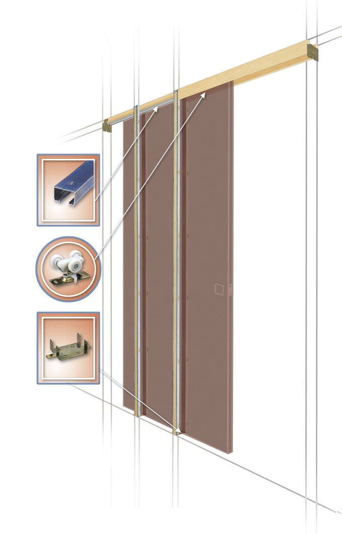 Pocket Door Frame 24 to 36-in. X 80-in., Up to 75 Lbs