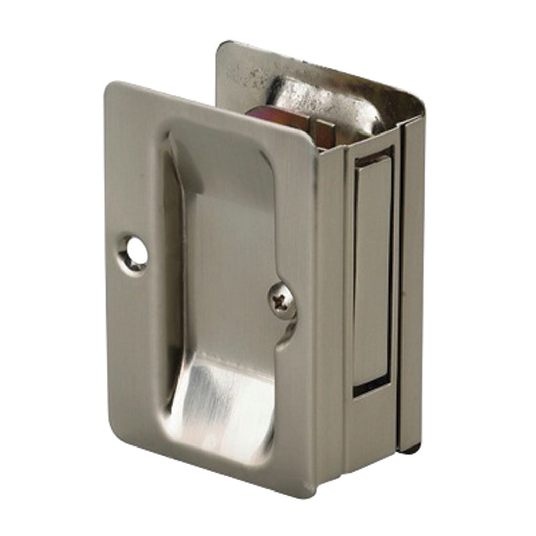 Pocket Door Lock Passage 3 1/4-in., Steel/Brass
