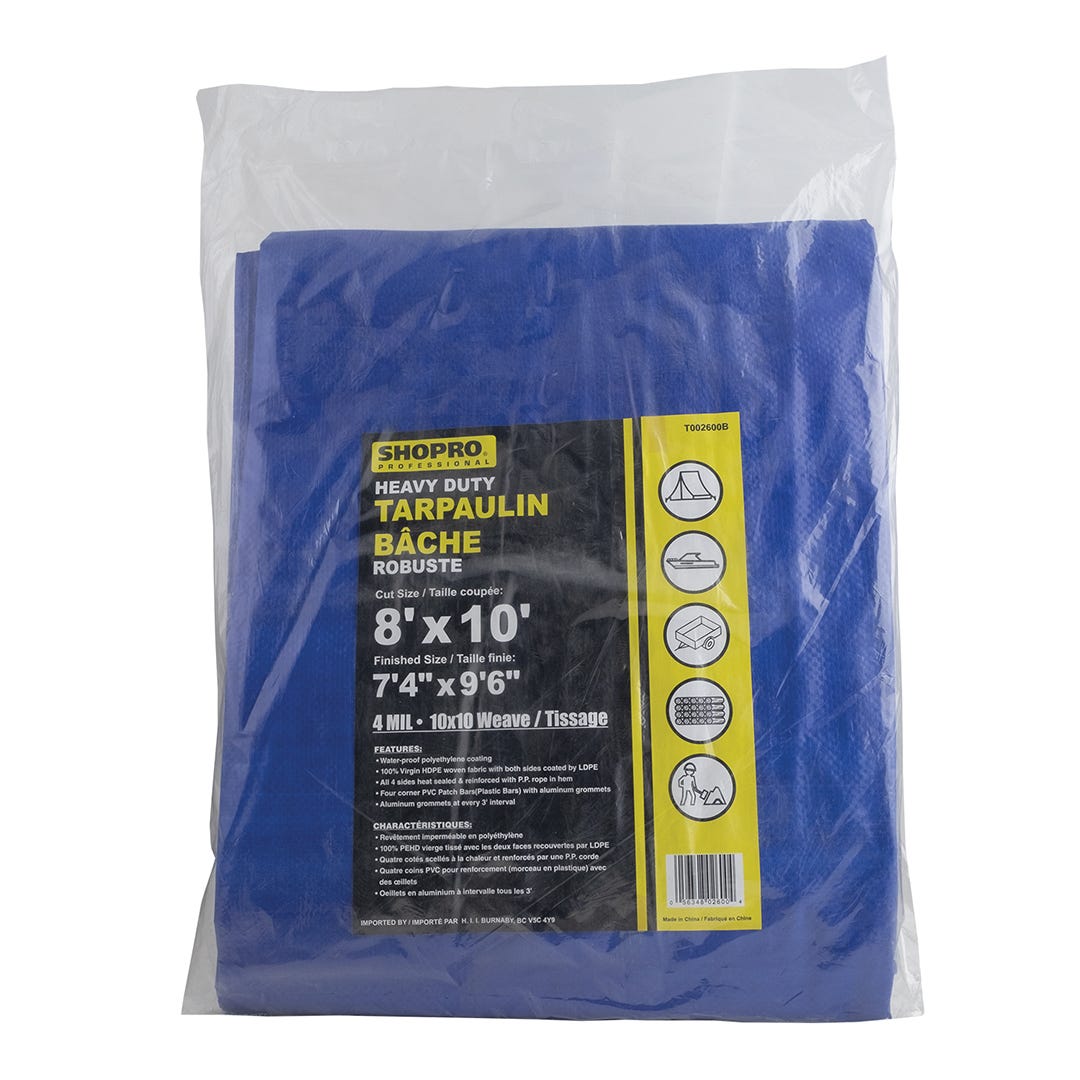 Poly Tarp, Blue, 8-ft. X 10-ft.