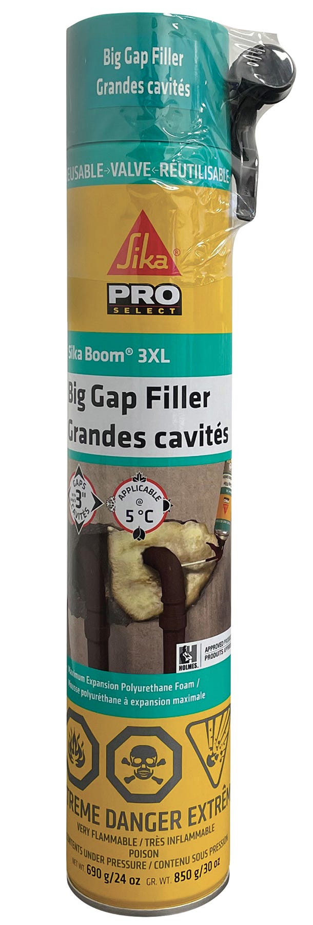 Polyurethane foam - triple expansion  - one component and CFC free - Large gap - 30 oz