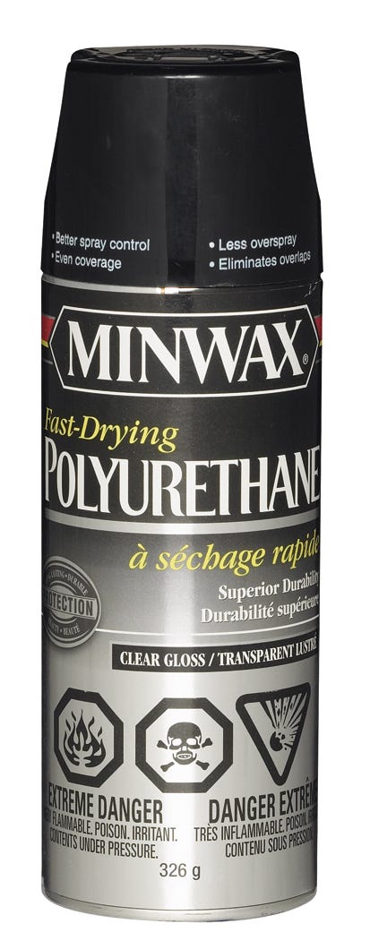 Polyurethane Spray Varnish, Superior Durability Multi Surface, Clear Gloss, 326 G