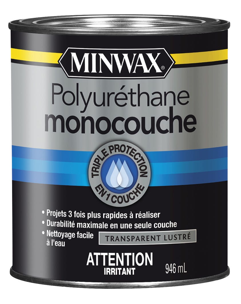 Polyurethane Varnish, One Coat, Clear Gloss, 946 ml