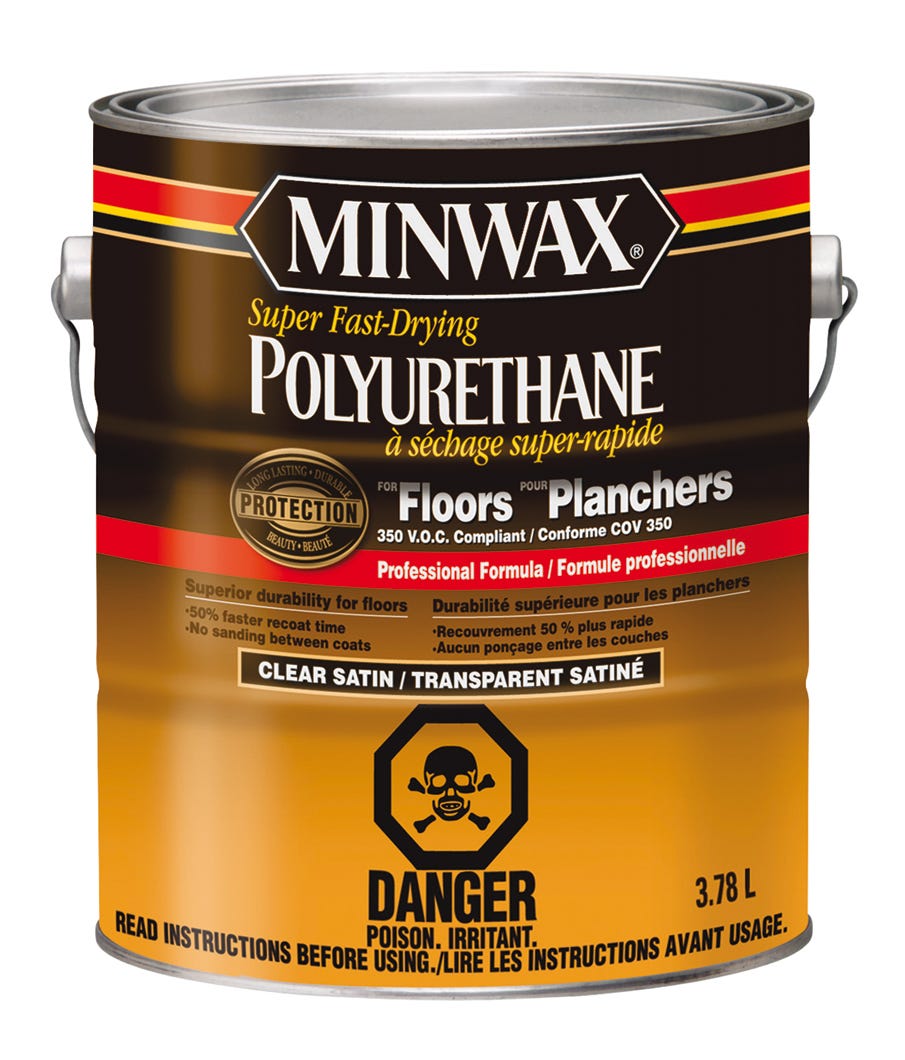 Polyurethane Varnish, Superior Durability for Floor, Clear Satin, 3.78 L