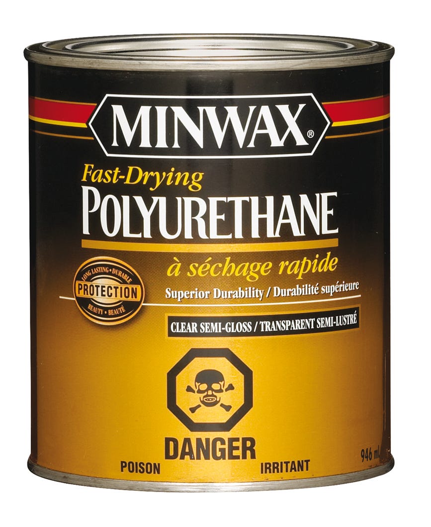 Polyurethane Varnish, Superior Durability Multi Surface, Clear Semi Gloss, 946 ml
