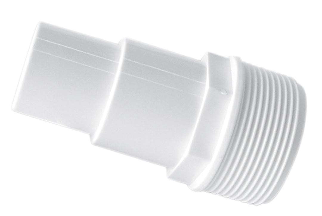 Pool Hose Adapter, Threaded ABS, Male, 1 1/2-in. X 1 1/4-in.