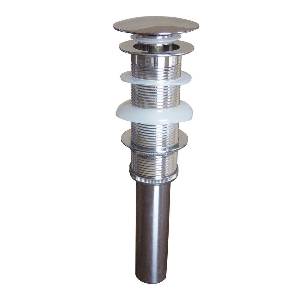 Pop-up metallic drain connector for sink