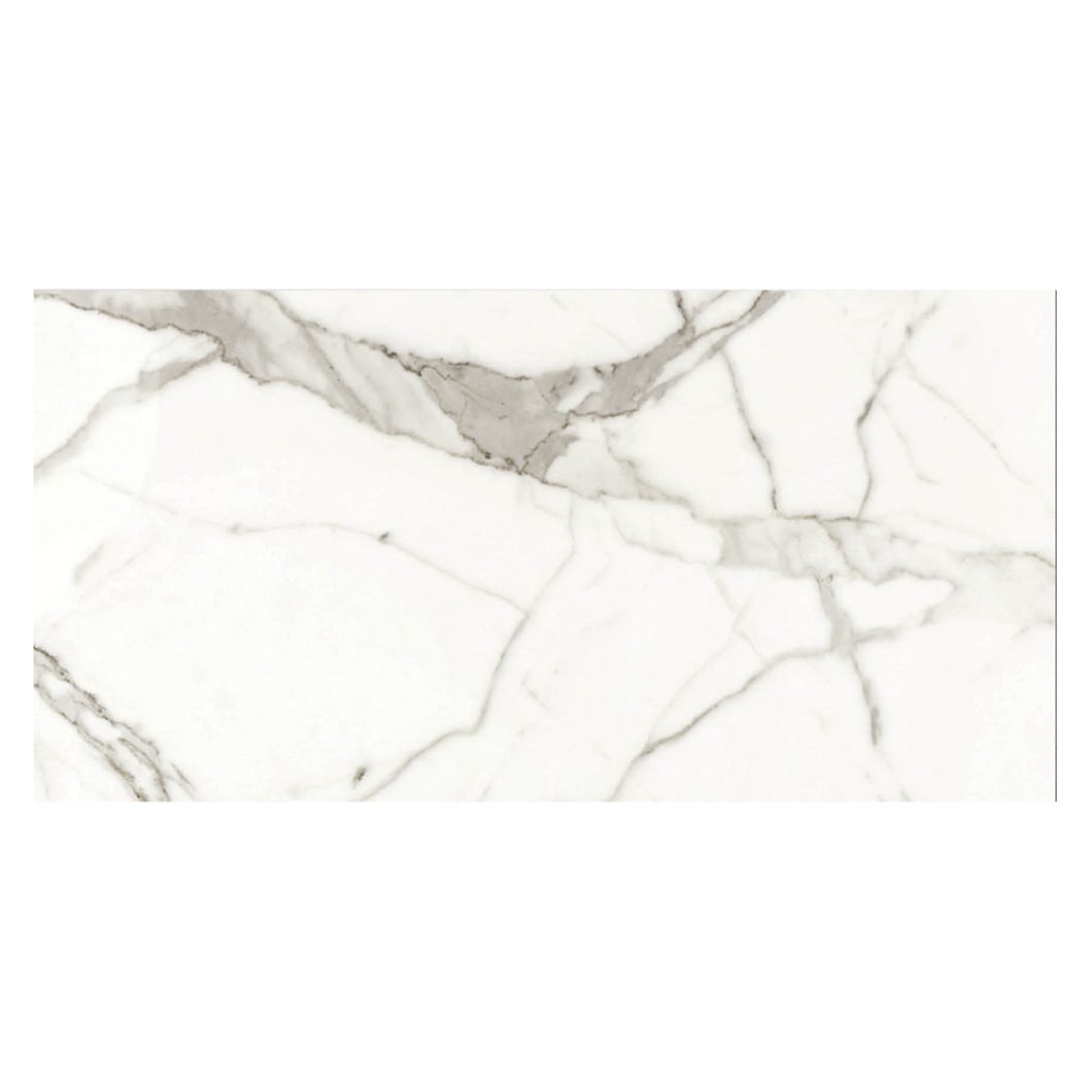GLAMOUR Porcelain Tile, 11.6 in. x 23.6 in., Polish Calacatta