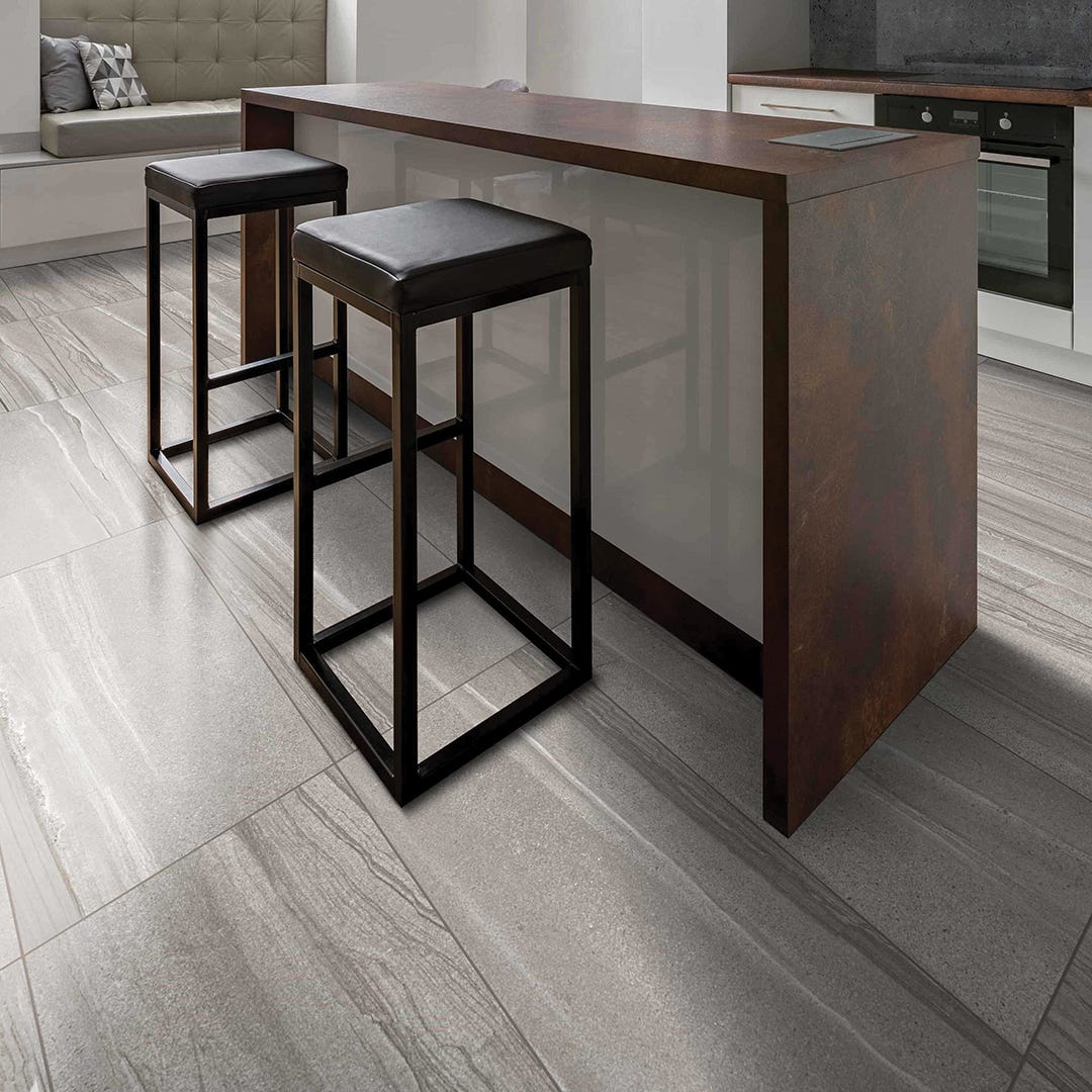 PAROS Porcelain Tile, 11.8 in. x 23.6 in., Dark Grey