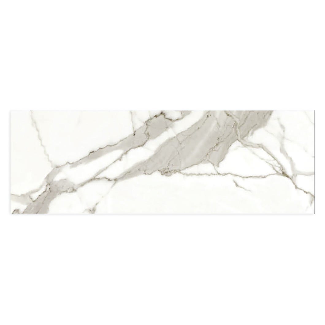 GLAMOUR Porcelain tile, 4 in. x 11.8 in., Polish Calacatta