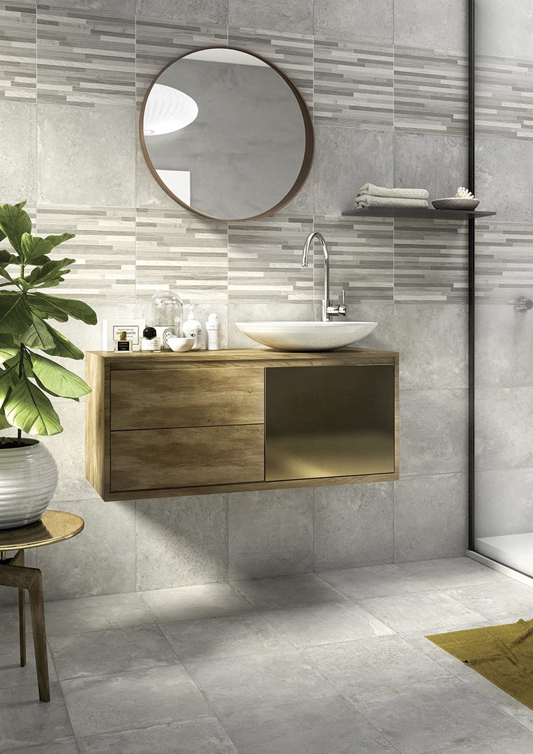 CEMENTO Porcelain Tile, 12 in. x 12 in., Grigio