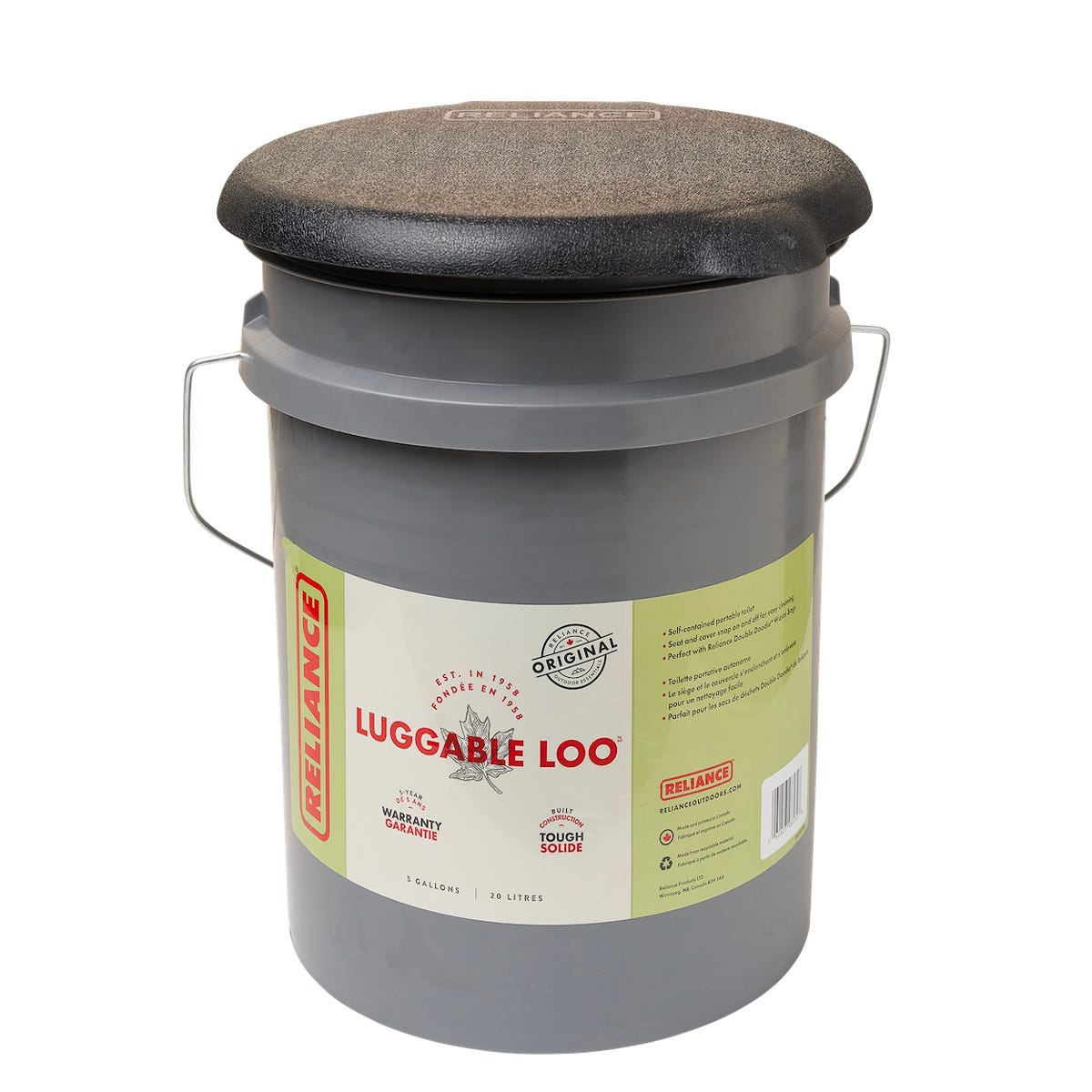 Portable Toilet/Seat LUGGABLE LOO, 20 L