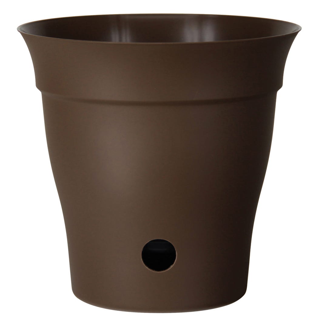 Contempra Self-Watering Planter, Chocolate, 10-in.