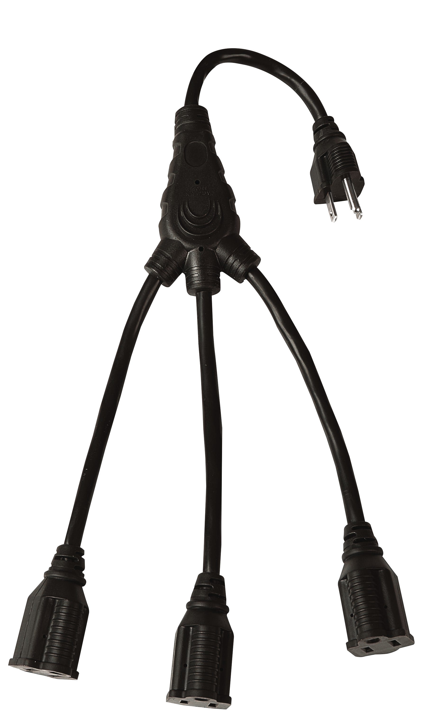 3-Outlet Power Squid, 18-in., Black