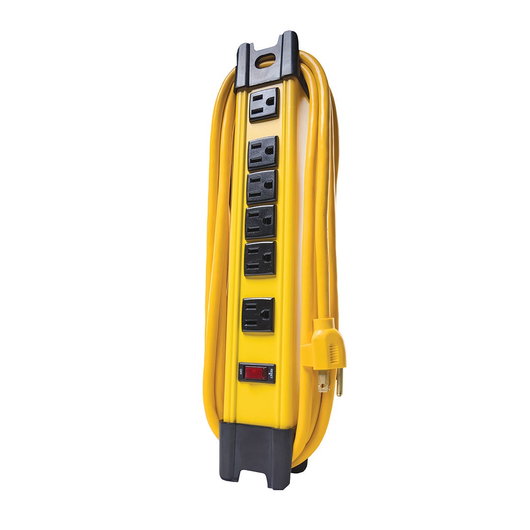 Power strip 6 outlets - metal