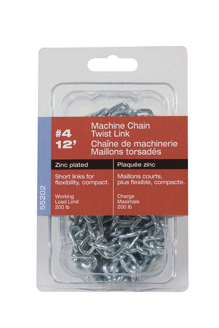 Pre-Cut Machine Chain Twisted Link #4