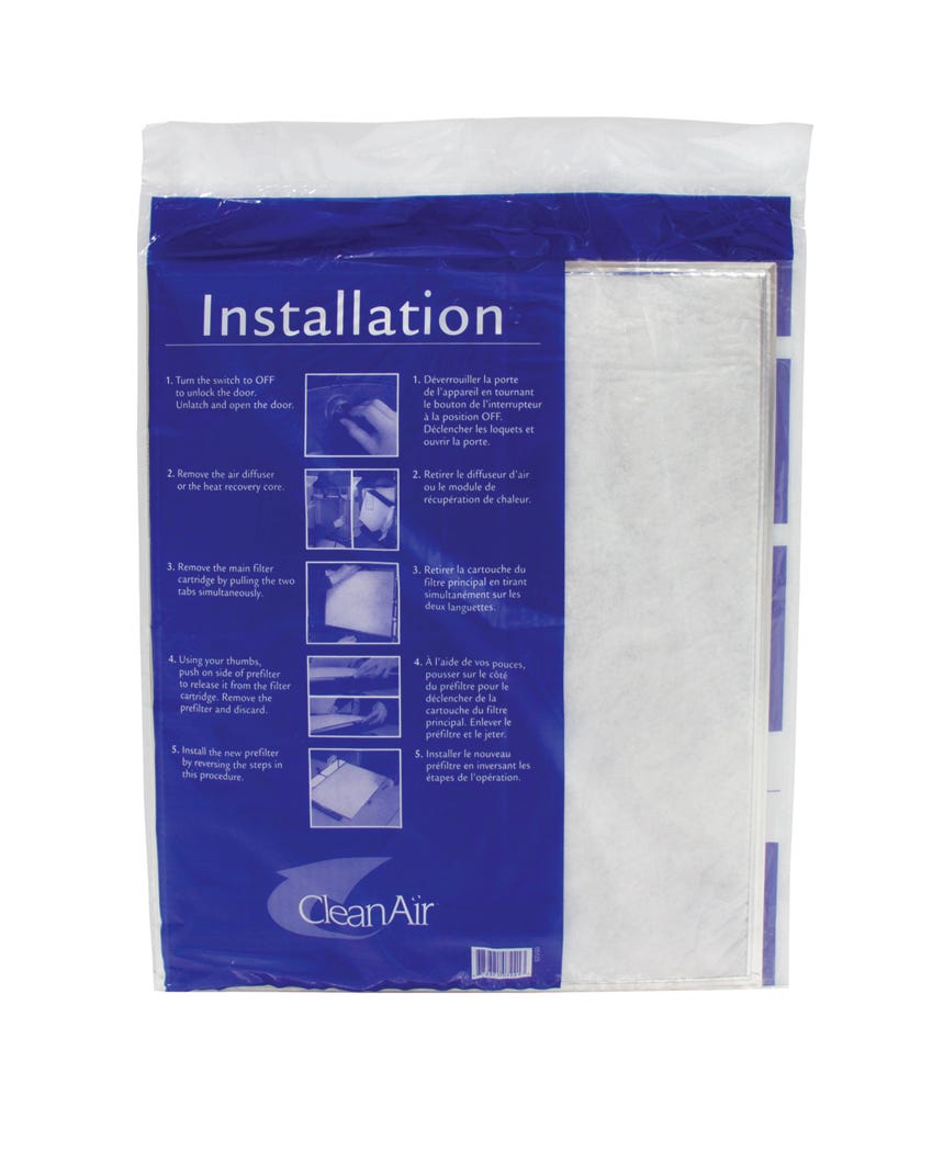 Pre-filter for hepa and pleated filters for air exchanger