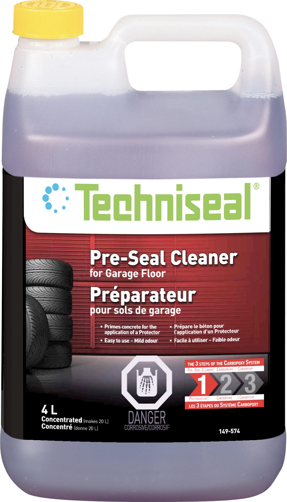 Pre-Seal Cleaner for Garage Floor, Step 1, 4 L