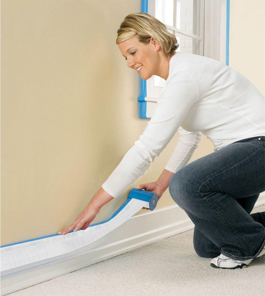Pre-Taped Painter's Plastic with Dispenser