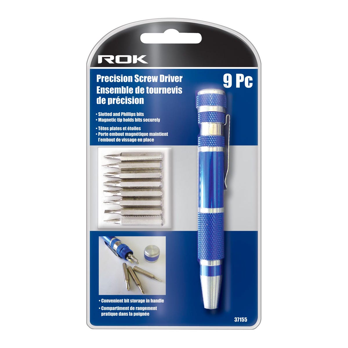 Precision Screw Driver Set, 9 Pieces, Magnetic Tip