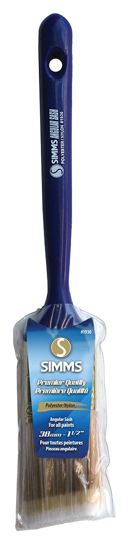Premium Polyester/Nylon Brush, Angular, 1-1/2 in