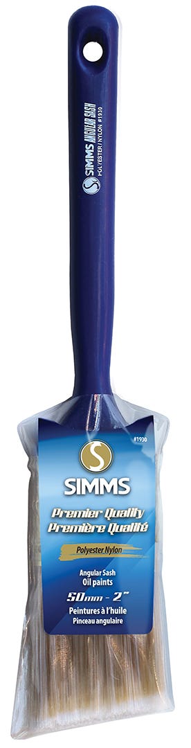 Premium Polyester/Nylon Brush, Angular, 2 in