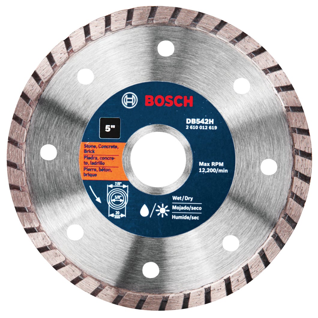 Bosch 5" Premium Turbo Rim Diamond Blade for Smooth Cuts