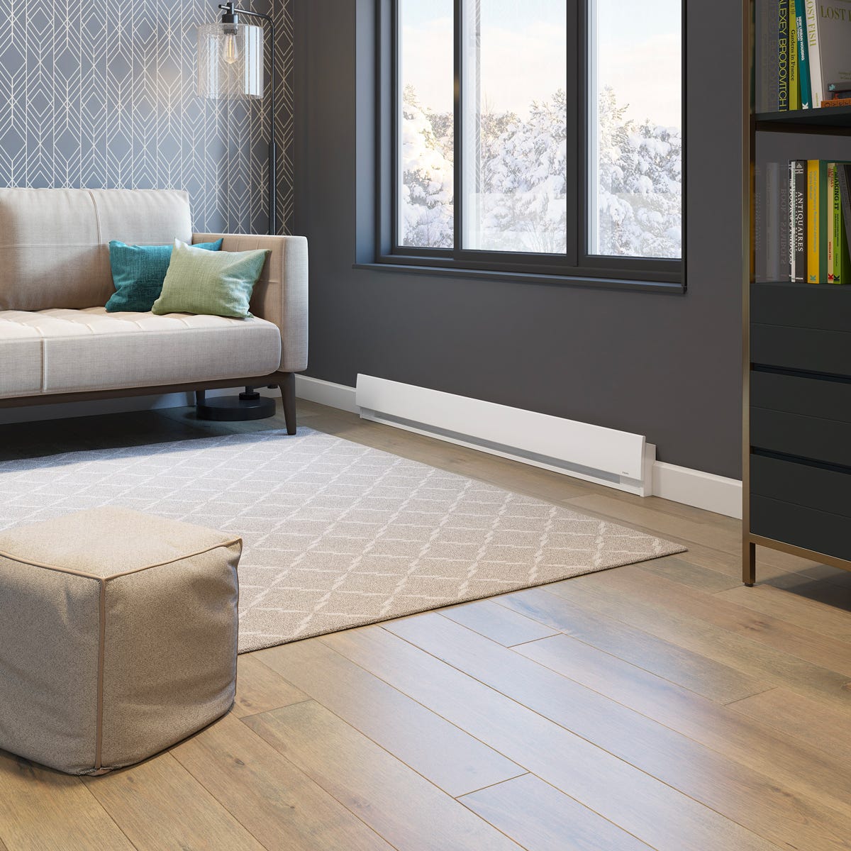Prima Electric Baseboard, 63 11/16 in., 2000W, White