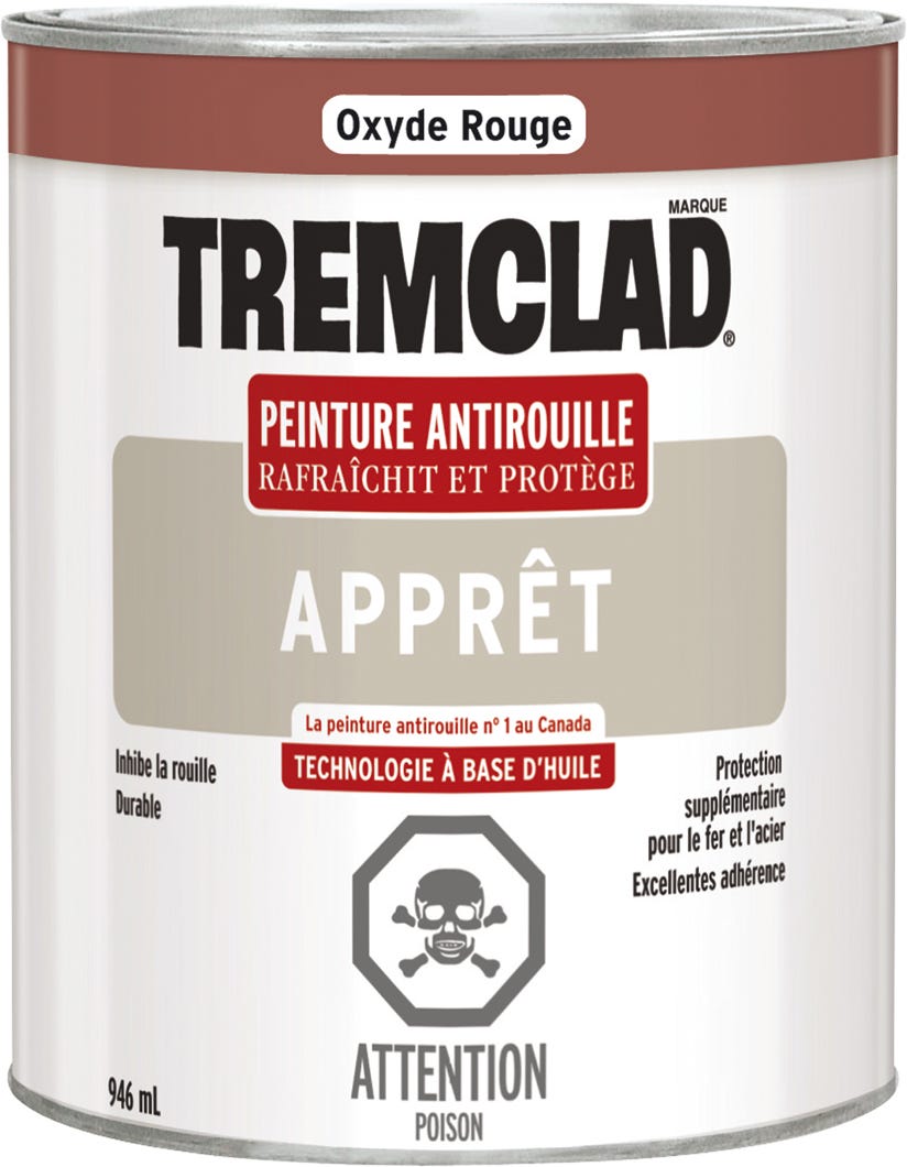 Primer/Anti-Rust Paint Oil-Based, Red Oxyde, 946 ml