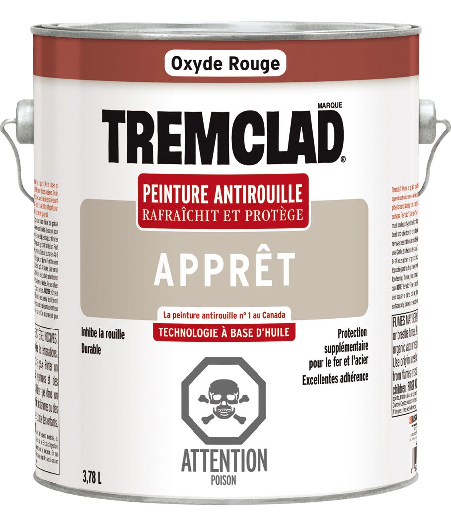 Primer/Anti-Rust Paint Oil-Based, Red Oxyde, 3.78 L