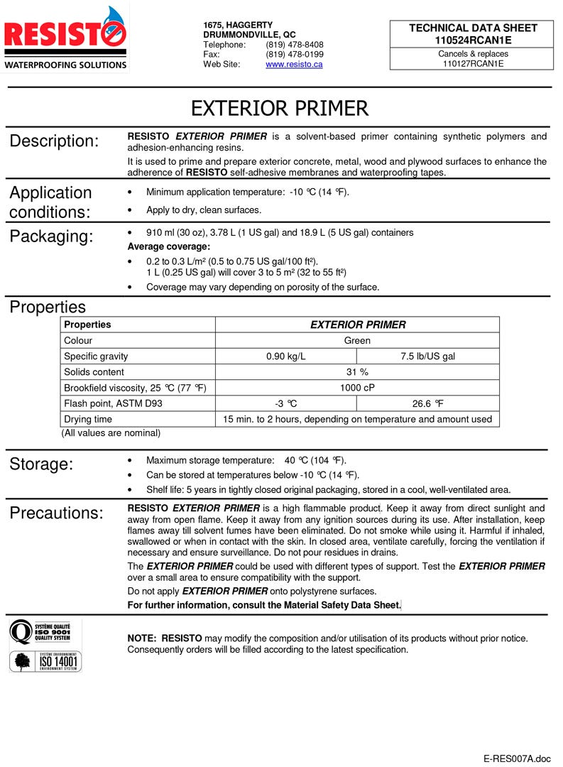 Primer Exterior, Green, 3.78 L