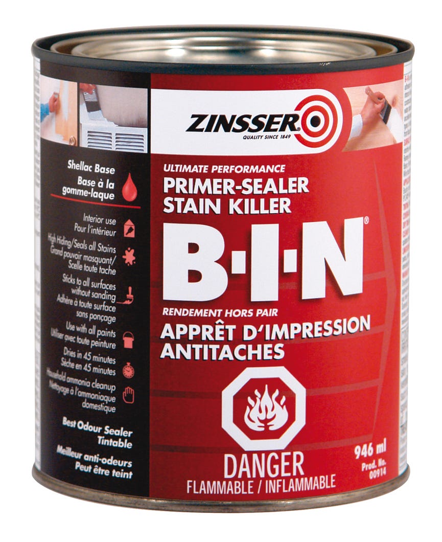 Primer/Sealer, Interior Stain Killer, 946 ml