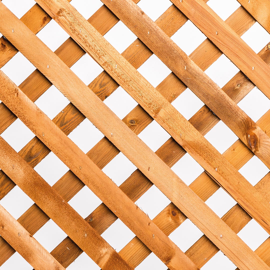 Brown treated wood privacy lattice 4 x 8