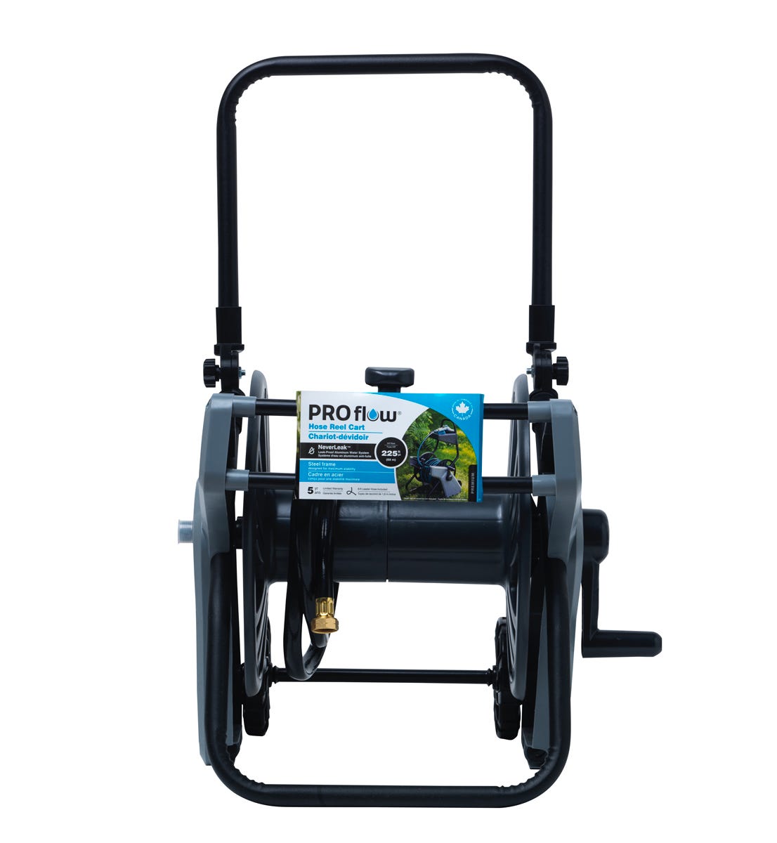 PRO Flow Hose Reel Cart with a Foldable Handle