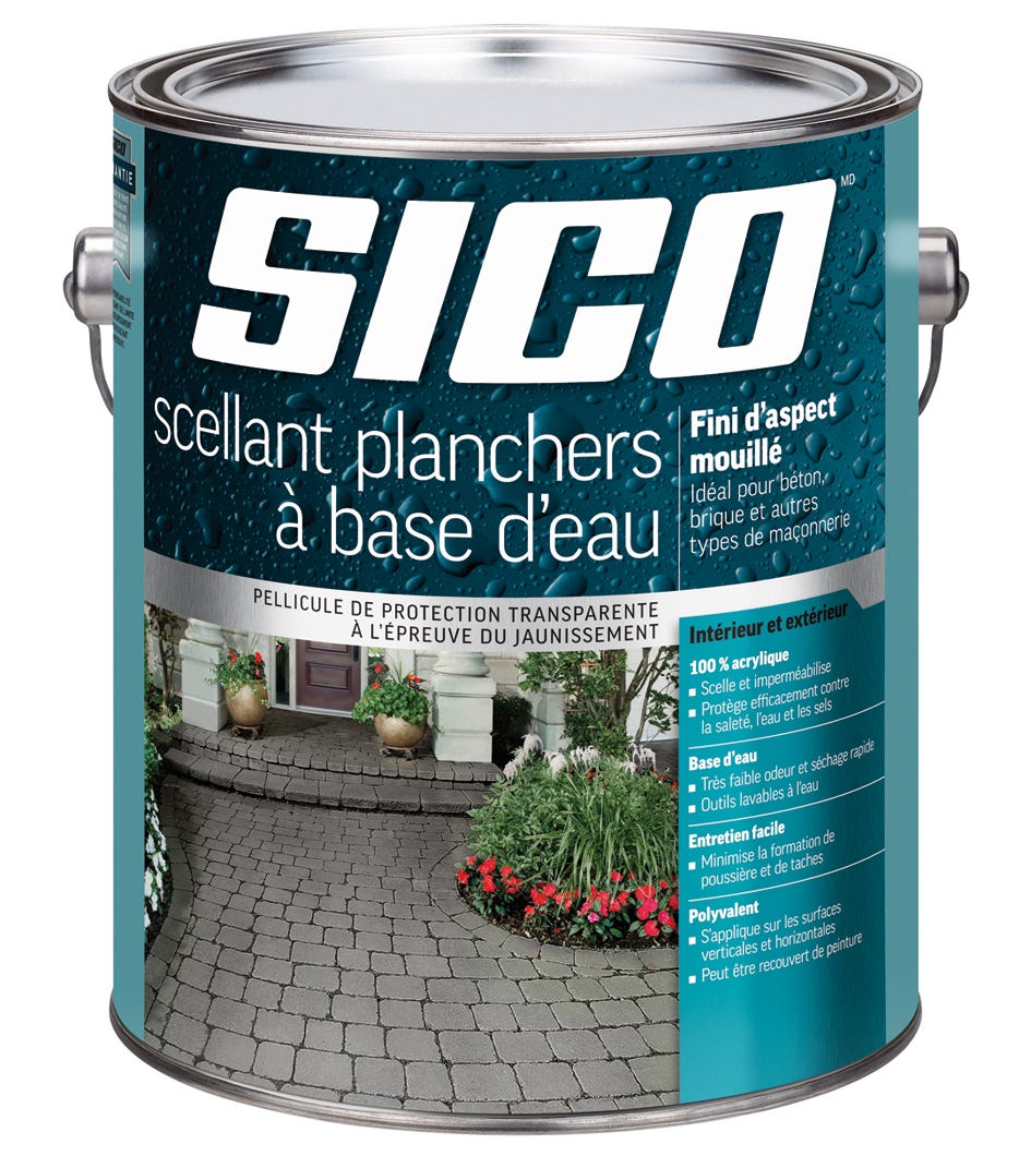 Protective Sealant Interior/Exterior for Floor Water-Based, Clear, 3.78 L