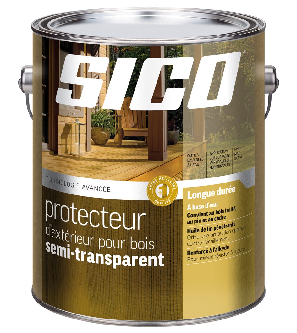 Protector for Exterior Wood, Semi-transparent, Tint Base, 3.78 L