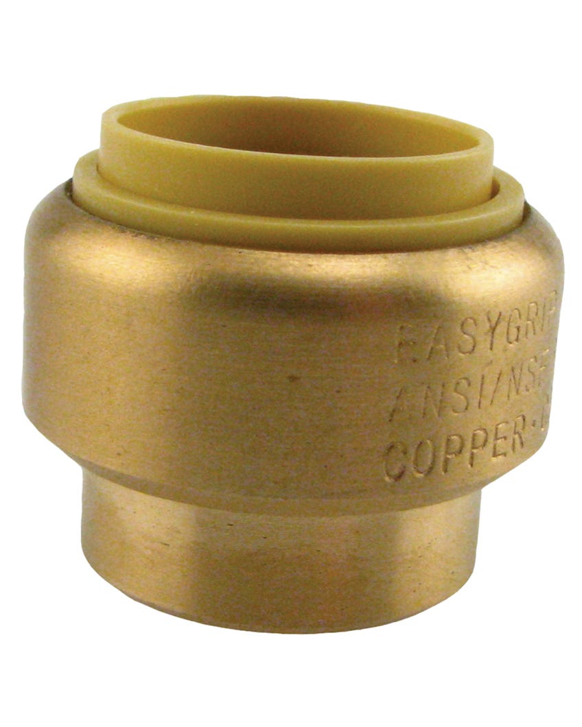 Push Fit Cap Lead-Free, 1/2-in. Cts