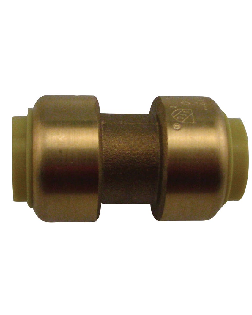 Push Fit Coupling Solid Brass, Lead-Free, 3/4-in.
