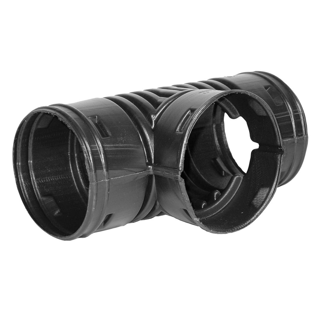 Push Fit Polyethylene Snap Drain Tee, 4-in.
