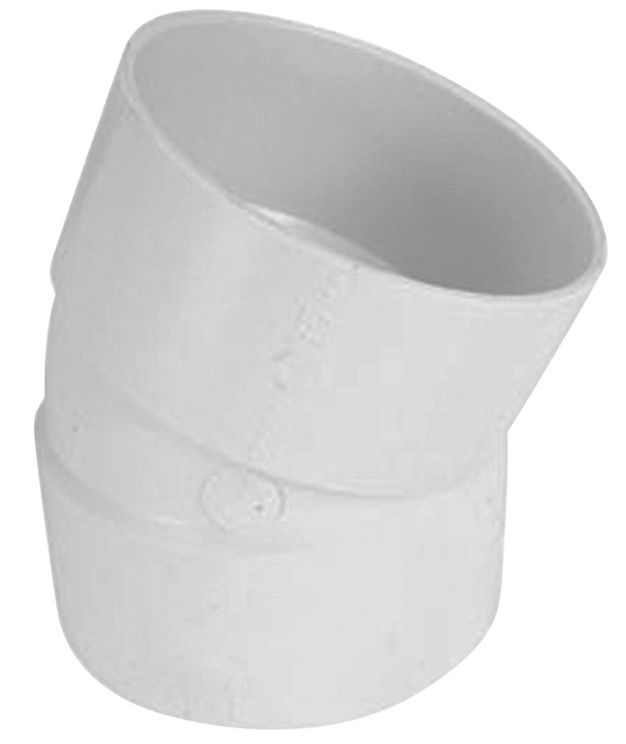 PVC Connector 22 1/2° Elbow Ff for Sewer, 3-in.
