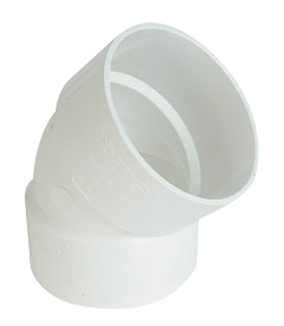 PVC Connector 45° Elbow Ff for Sewer, 3-in.
