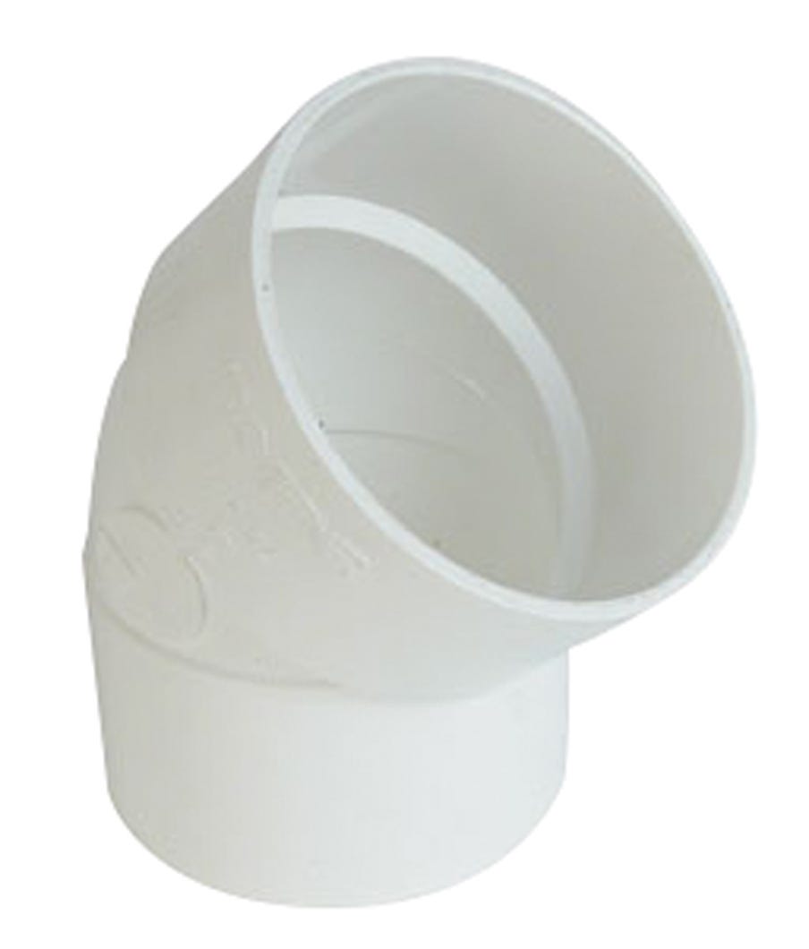 PVC Connector 45° Elbow Male for Sewer, 3-in.