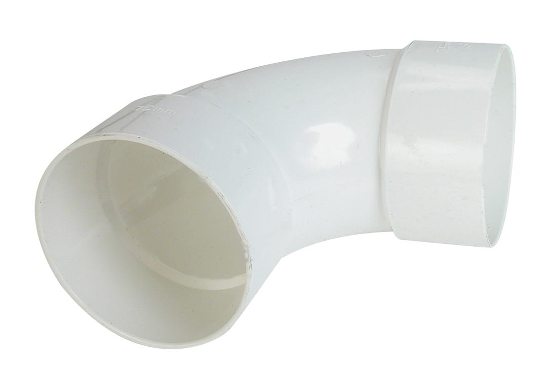 PVC Connector 90° Elbow Short Radius Female for Sewer, 4-in.
