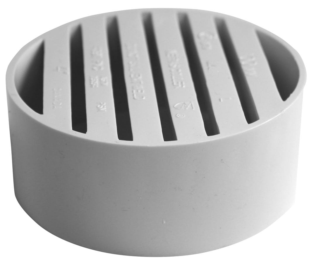 PVC Connector Sewer Drain Grate, 4-in.